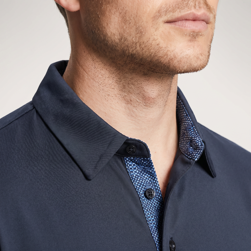 Men's Lightweight Polyester Spandex Polo Shirt Breathable Quick Dry