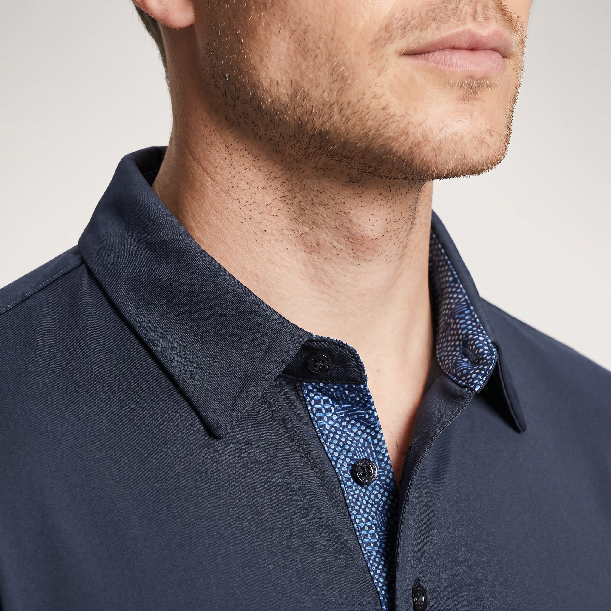 Men's Lightweight Polyester Spandex Polo Shirt Breathable Quick Dry