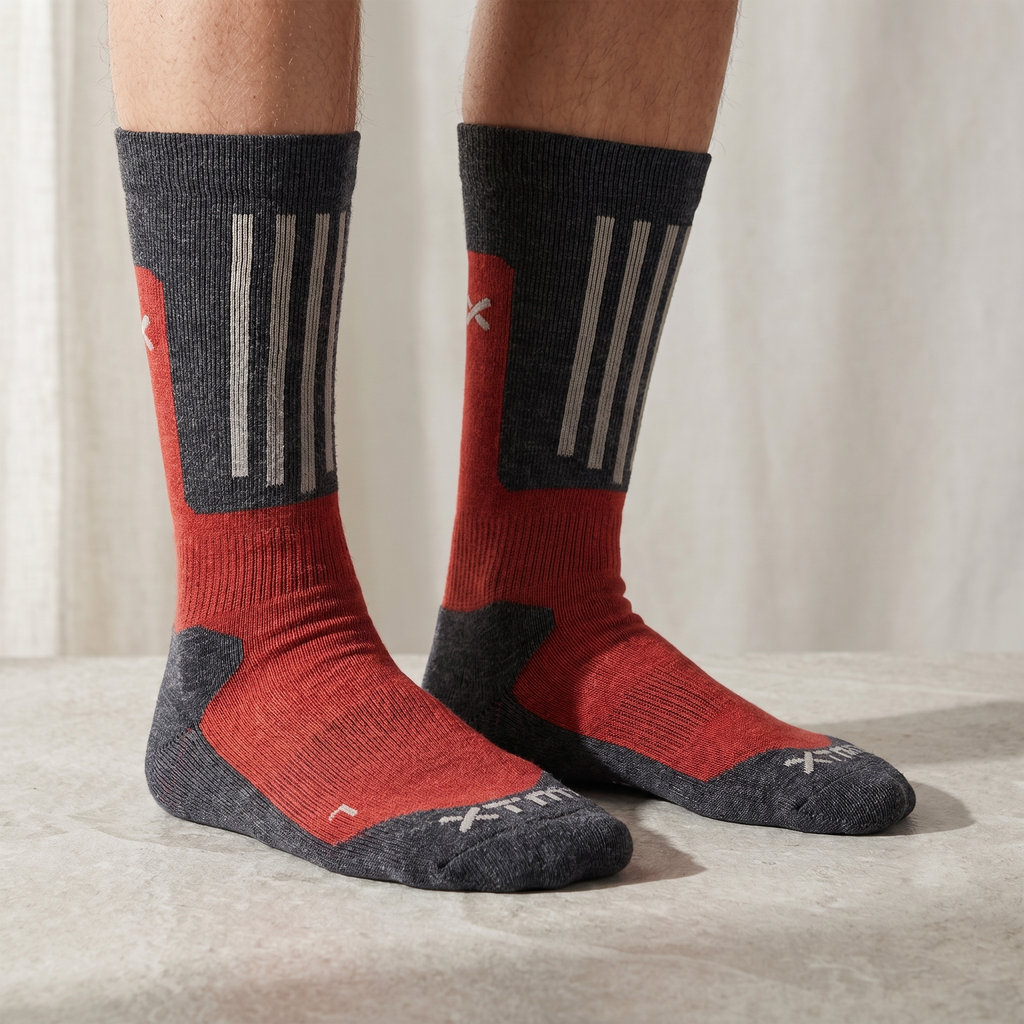 Unisex Merino Wool Ski Socks With Arch Support And Shin Padding For Multi Thickness Winter Comfort
