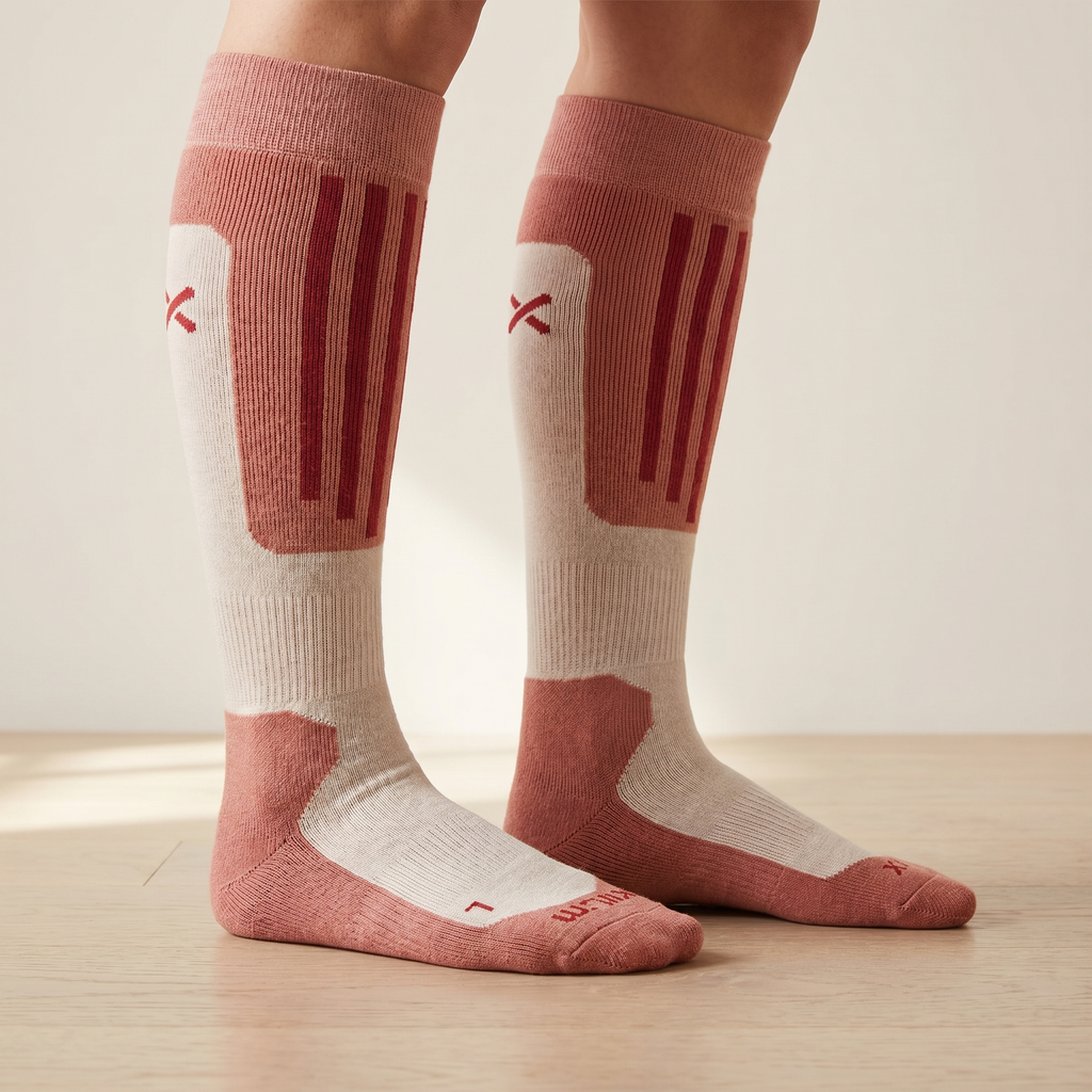 Unisex Merino Wool Ski Socks With Arch Support And Shin Padding For Multi Thickness Winter Comfort