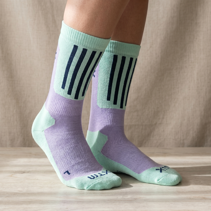 Unisex Merino Wool Ski Socks With Arch Support And Shin Padding For Multi Thickness