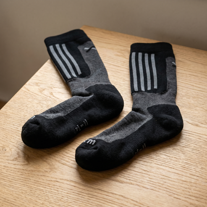 Unisex Merino Wool Ski Socks With Arch Support And Shin Padding For Multi Thickness