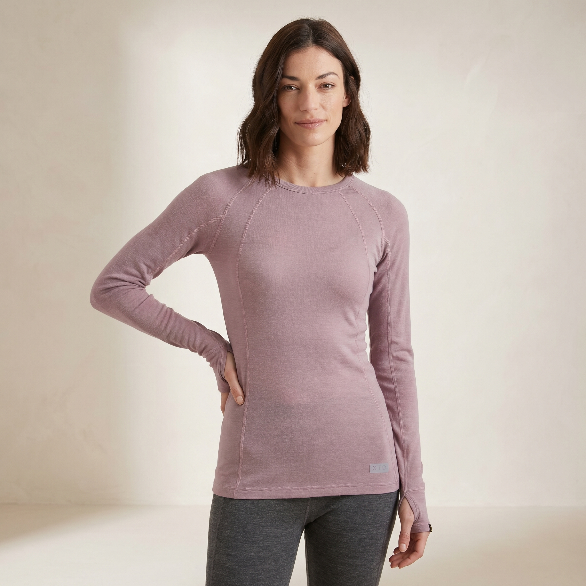 Womens   Merino Wool Thermal Long Sleeve Top Base Layer For Winter Comfort