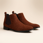Mens Premium Leather Chelsea Boots Slip On Dress Shoes Comfortable