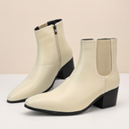 Men's Synthetic Leather High Top Chelsea Boots With Side Zipper