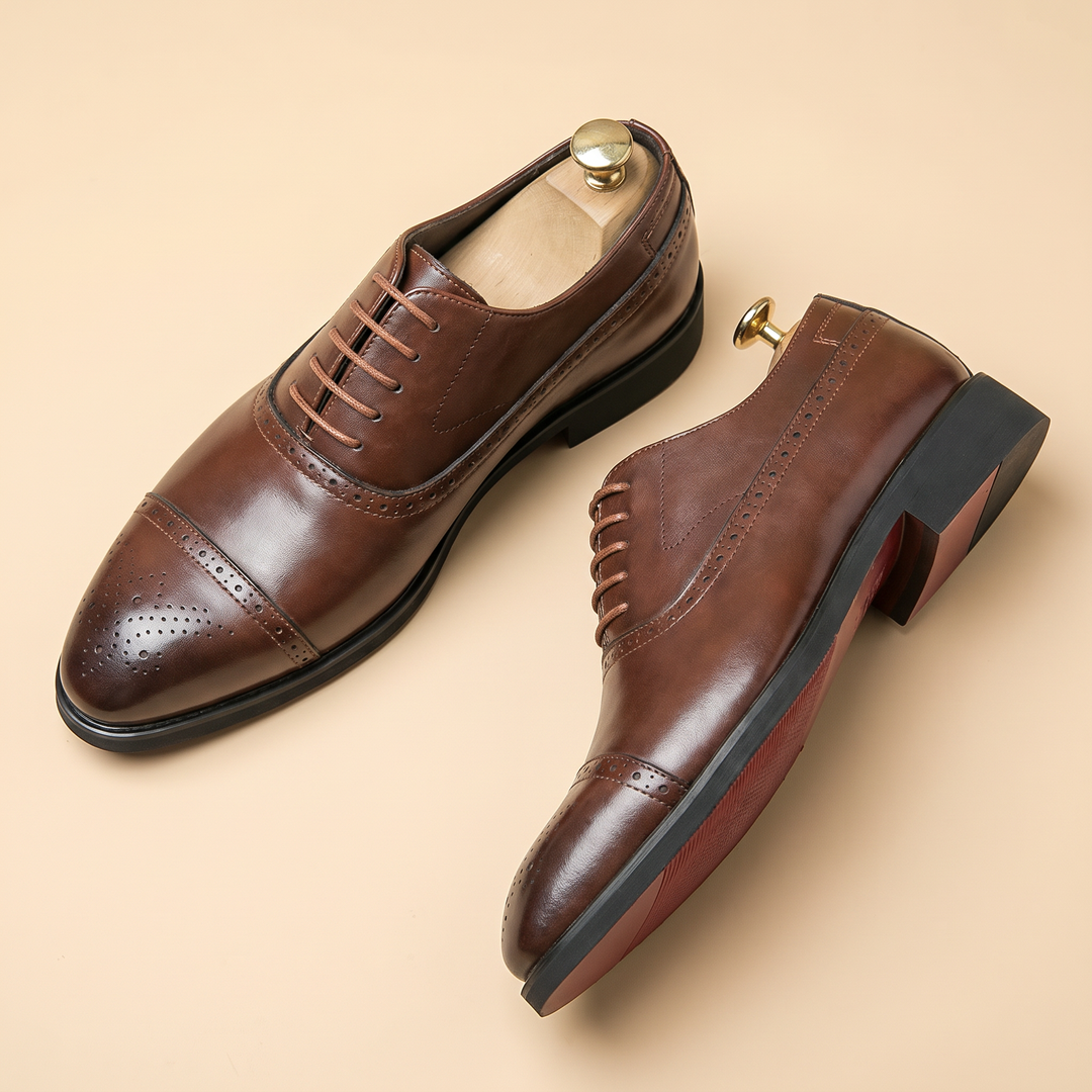 Men's Premium Leather Brogue Shoes for Formal and Everyday Wear