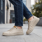 Men's Genuine Leather Sneakers | Comfortable Lightweight Casual Trainers