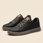 Men's Genuine Leather Sneakers | Comfortable Lightweight Casual Trainers