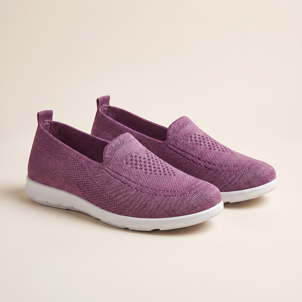 Women's Breathable Knit Sneakers | Comfortable Slip-On Walking Shoes