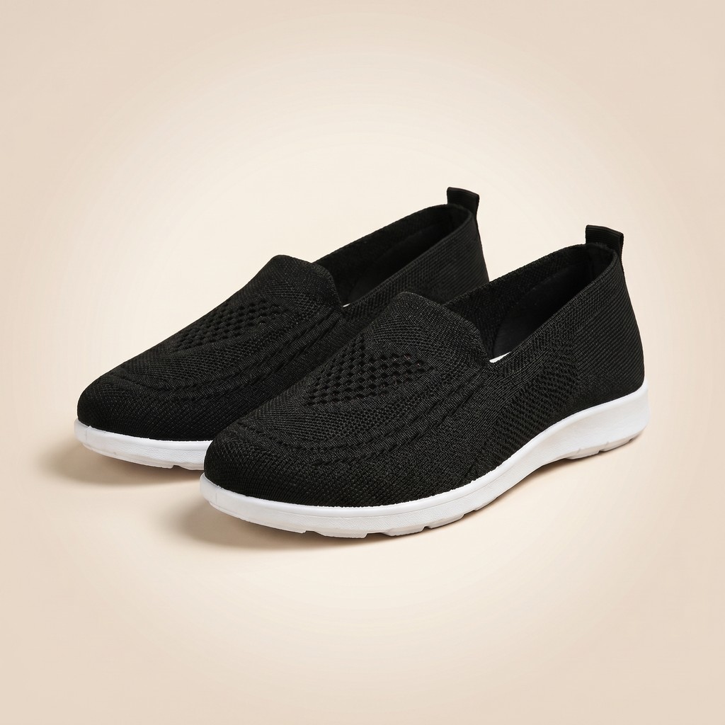 Women's Breathable Knit Sneakers | Comfortable Slip-On Walking Shoes