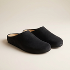 Womens Soft Cowhide Suede Clogs Comfortable Slip On Footwear