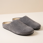 Womens Soft Cowhide Suede Clogs Comfortable Slip On Footwear
