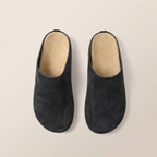 Womens Soft Cowhide Suede Clogs Comfortable Slip On Footwear