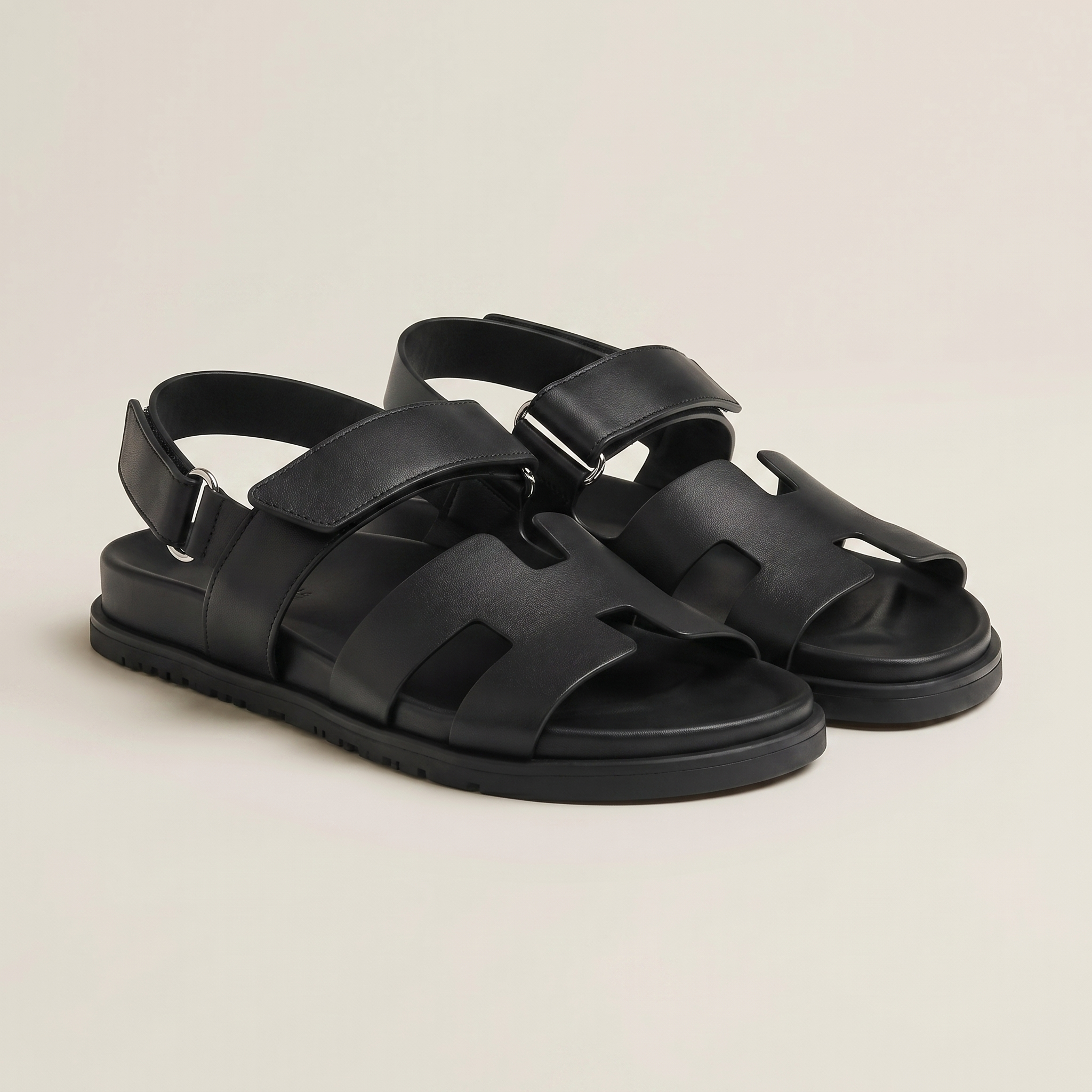 Unisex Adjustable Leather Slide Sandals | Comfortable Casual Footwear