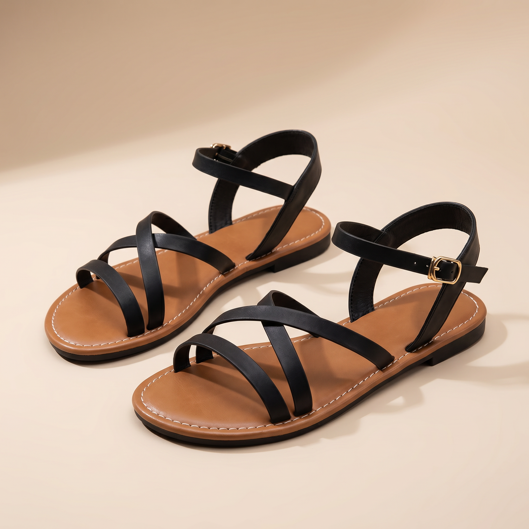 Women's Lightweight Synthetic Sandals | Stylish Minimalist Flat Summer Footwear