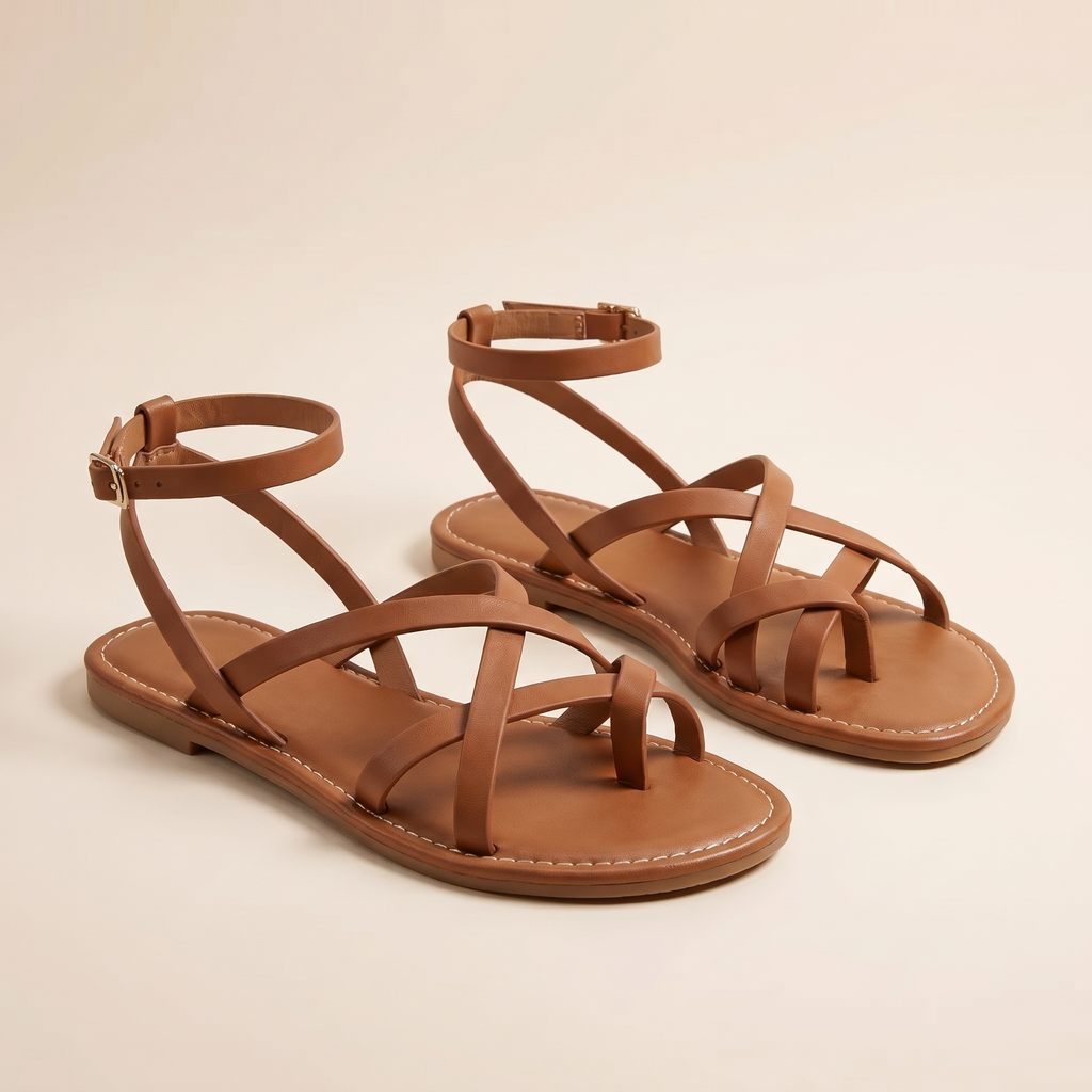 Women's Lightweight Synthetic Sandals | Stylish Minimalist Flat Summer Footwear