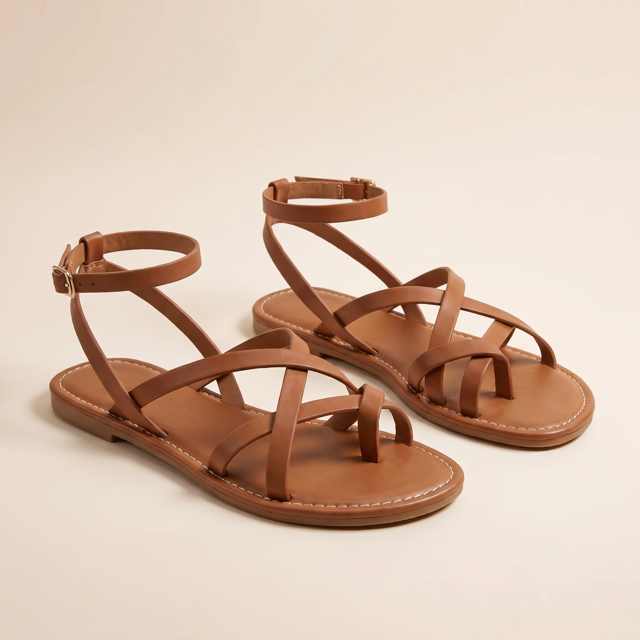 Women's Lightweight Synthetic Sandals | Stylish Minimalist Flat Summer Footwear