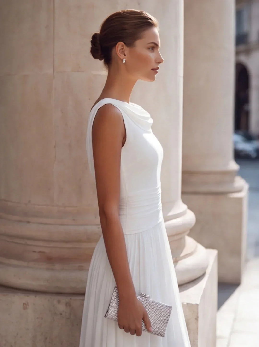 Esmee | Draped Pleated Maxi Dress Elegant Occasion Wear