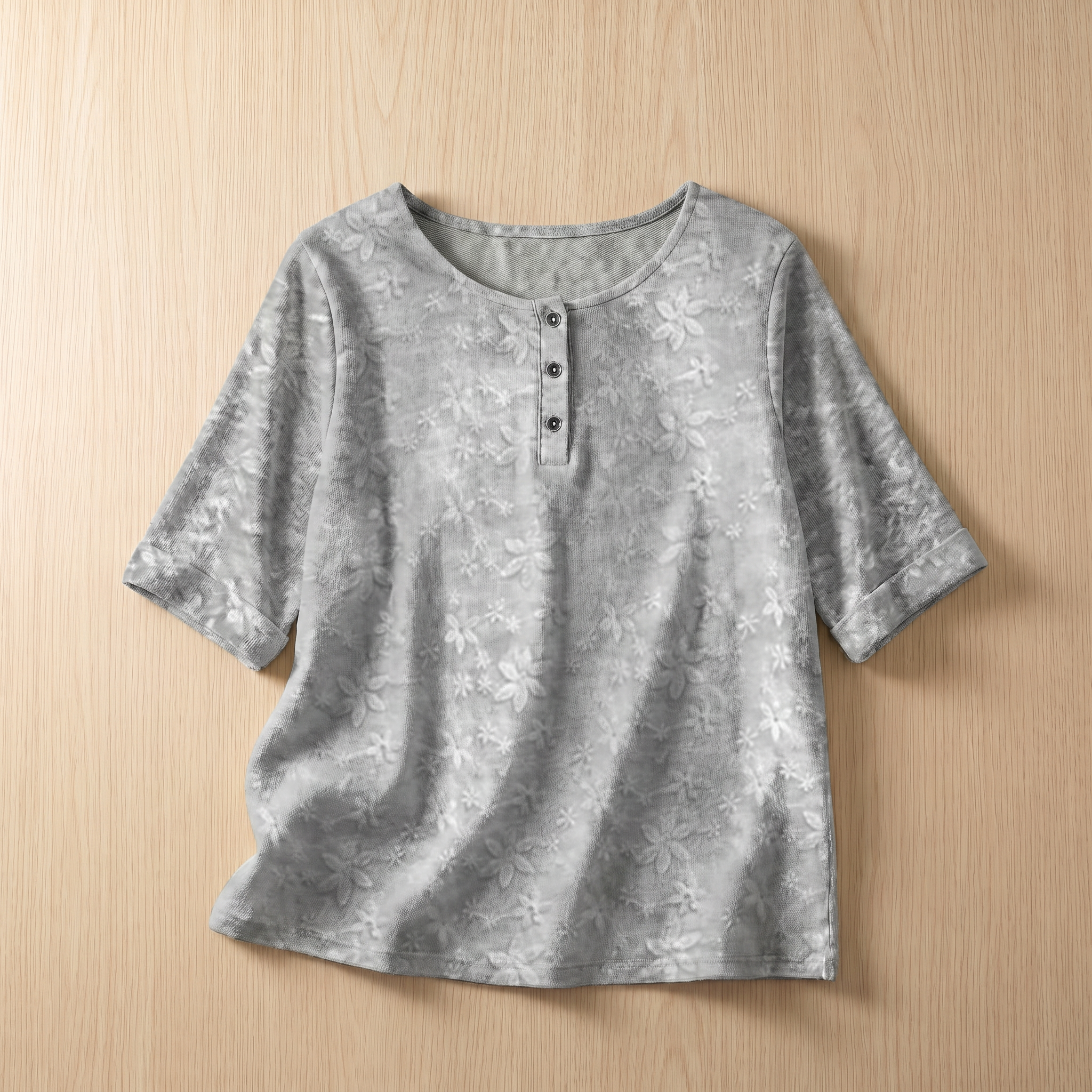 Women's Soft Floral Blouse | Elegant Vintage-Inspired Relaxed Fit Top