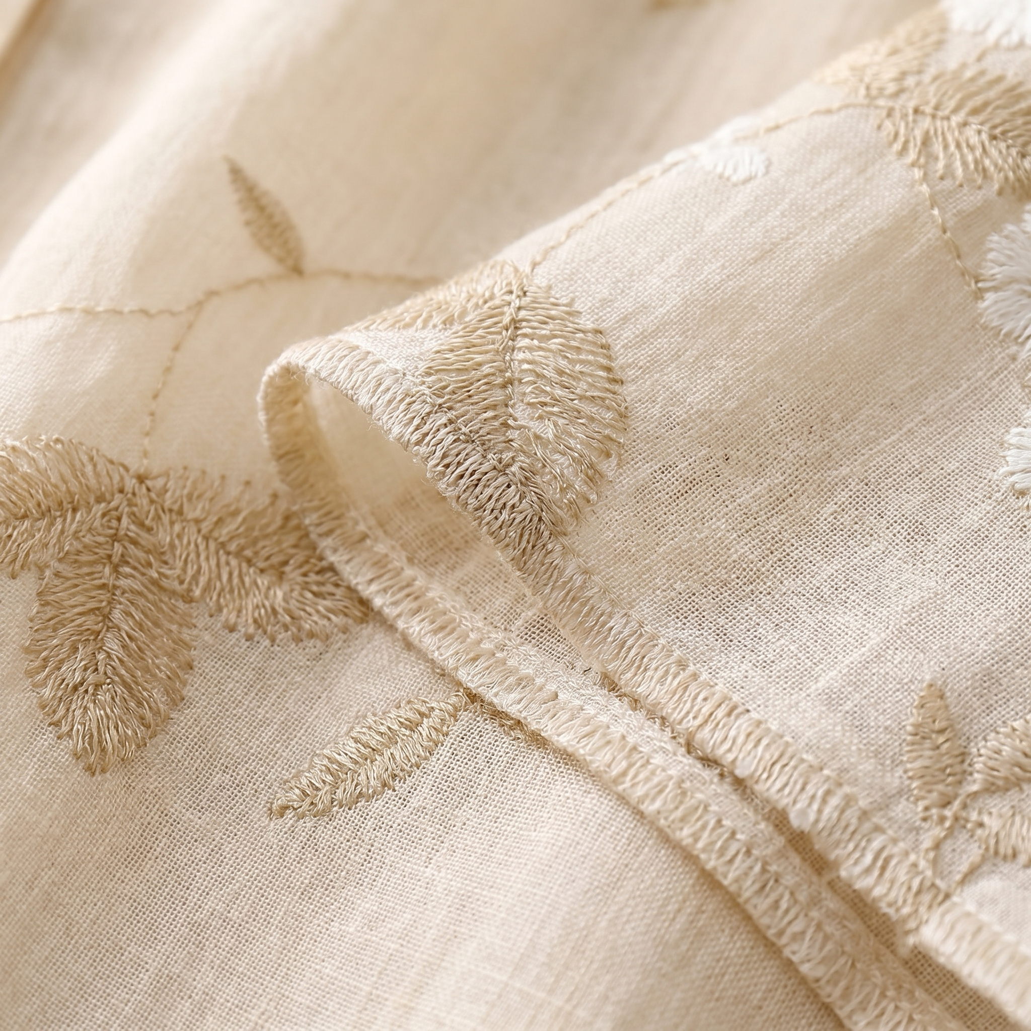 Women's Light Cotton Blouse | Elegant Floral Embroidered Summer Top
