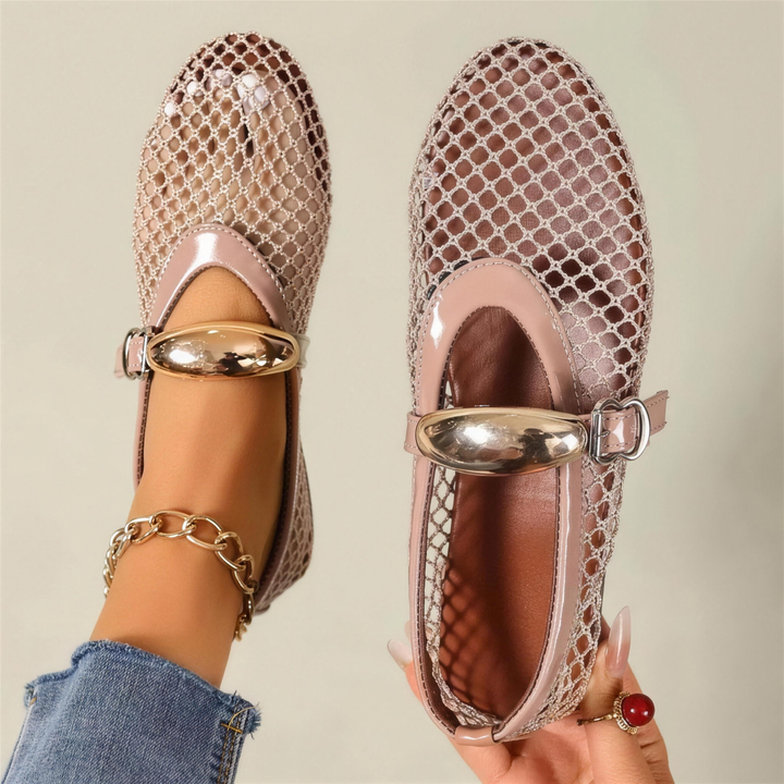 Women's Coralie Mesh Flats – Cushioned Mary Jane Shoes