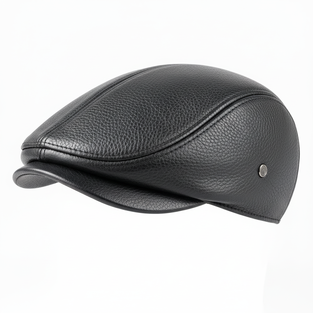 Cowhide Leather Dad Hat Without Ear-HighTouch