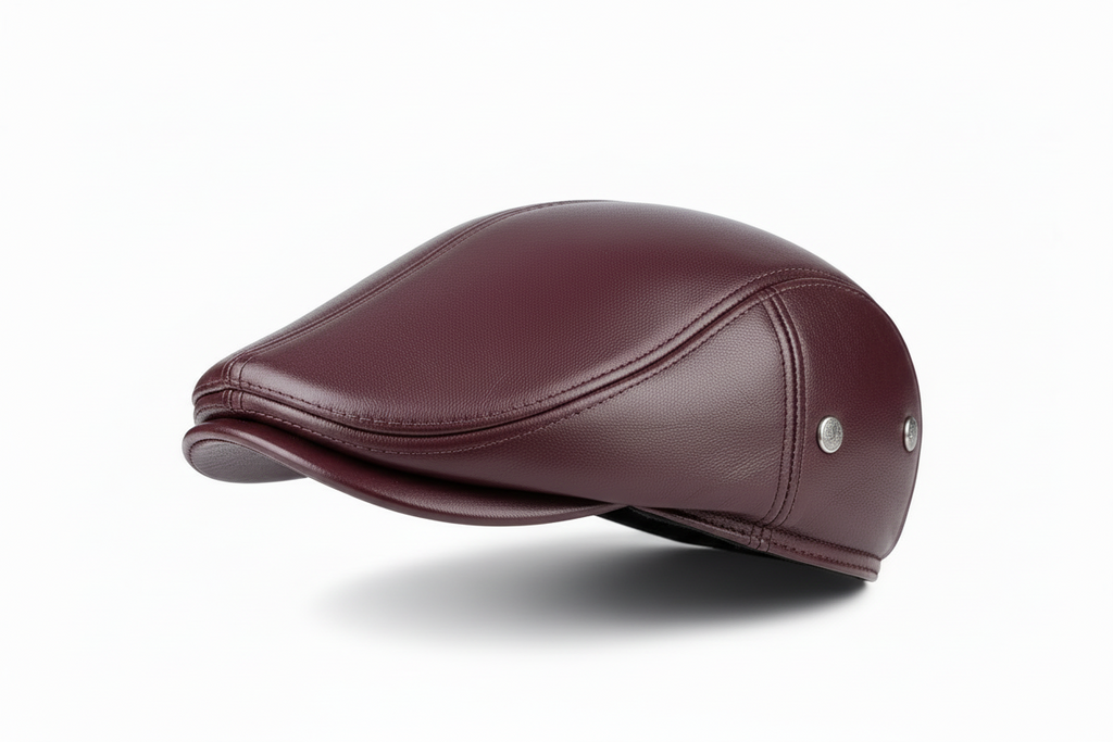 Cowhide Leather Dad Hat Without Ear-HighTouch