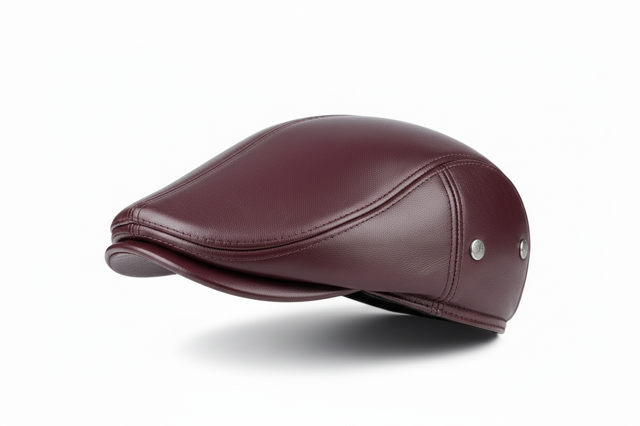 Cowhide Leather Dad Hat Without Ear-HighTouch