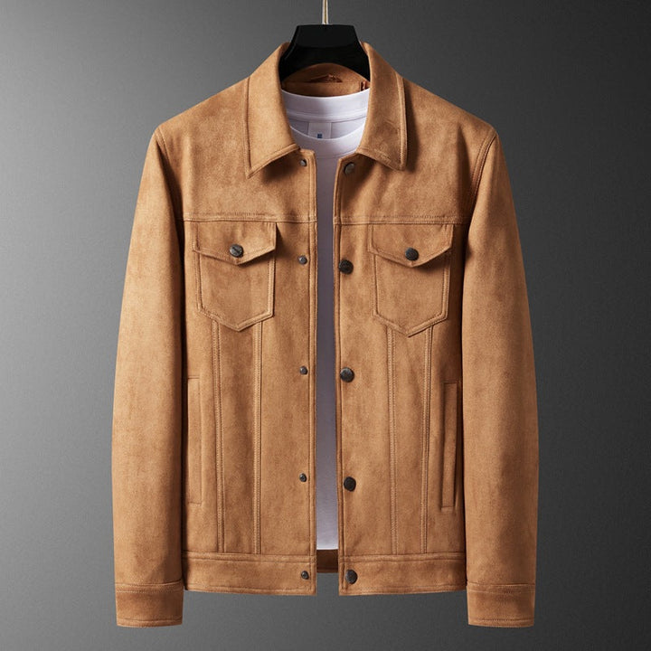 Men's Suede Trucker Jacket – Soft Vegan Suede