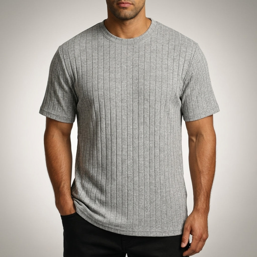 Men's Ribbed T-Shirt – Textured Everyday Style