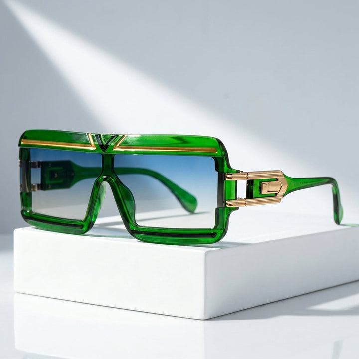 Oversized Shield Sunglasses with UV400 Protection