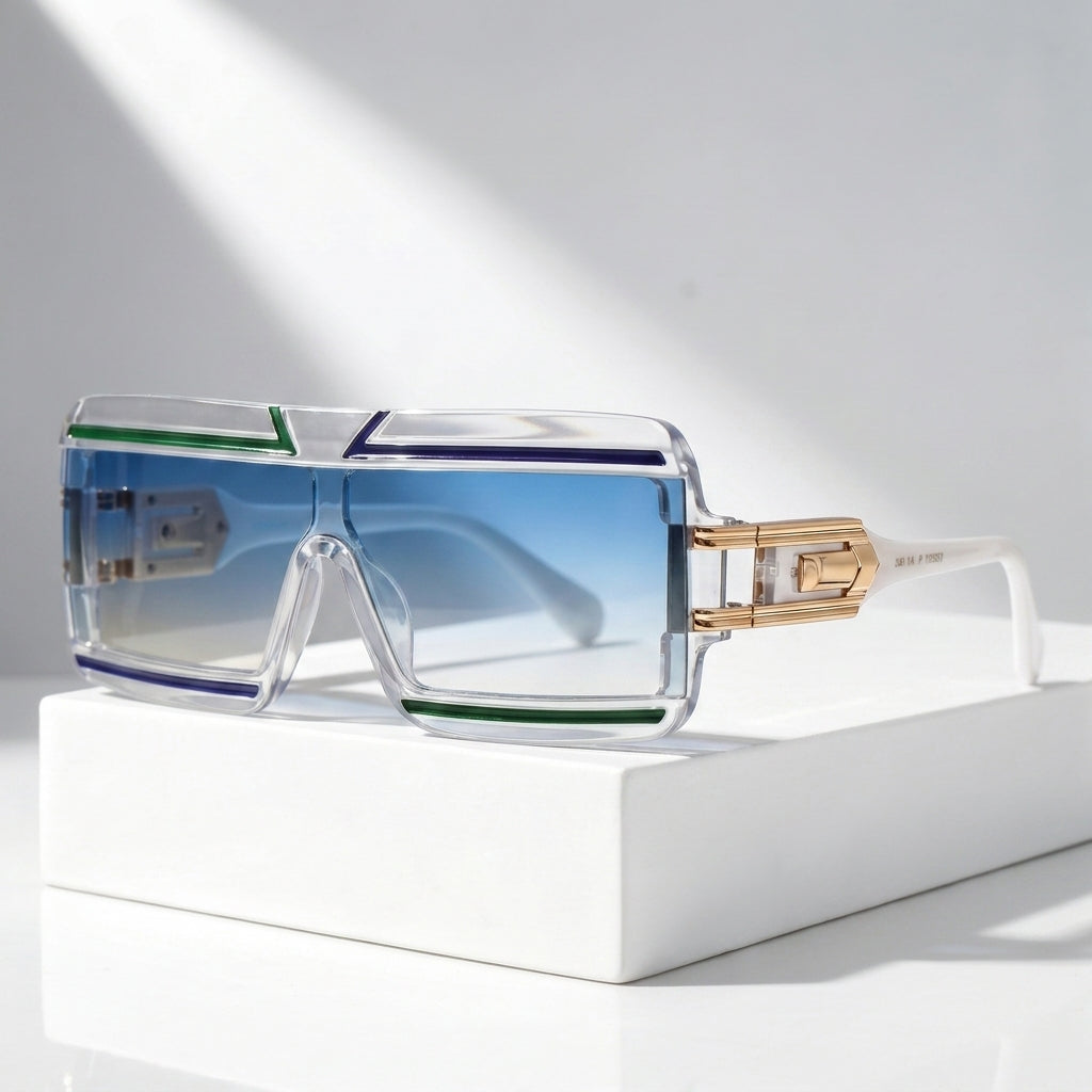 Oversized Shield Sunglasses with UV400 Protection