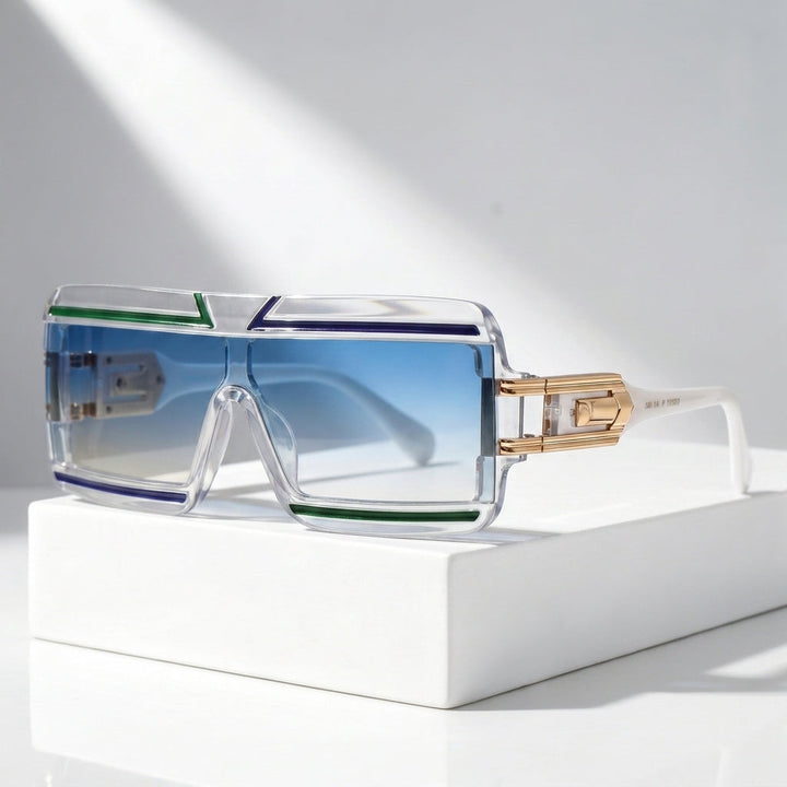 Oversized Shield Sunglasses with UV400 Protection