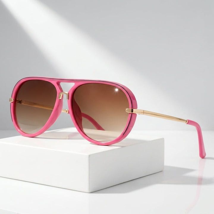 Oversized Aviator Sunglasses with UV400 Protection
