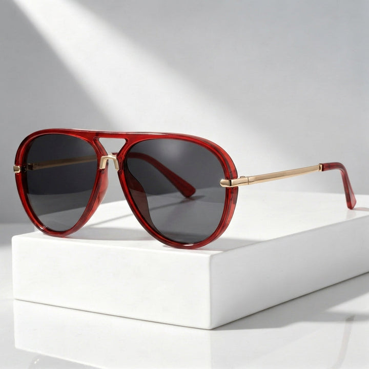 Oversized Aviator Sunglasses with UV400 Protection