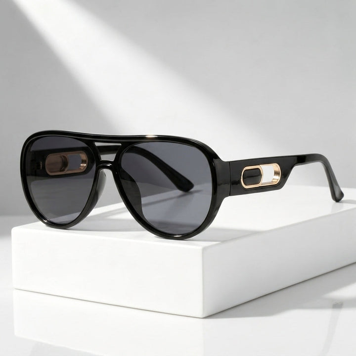 Women`s Oversized Aviator Sunglasses with UV400 Protection