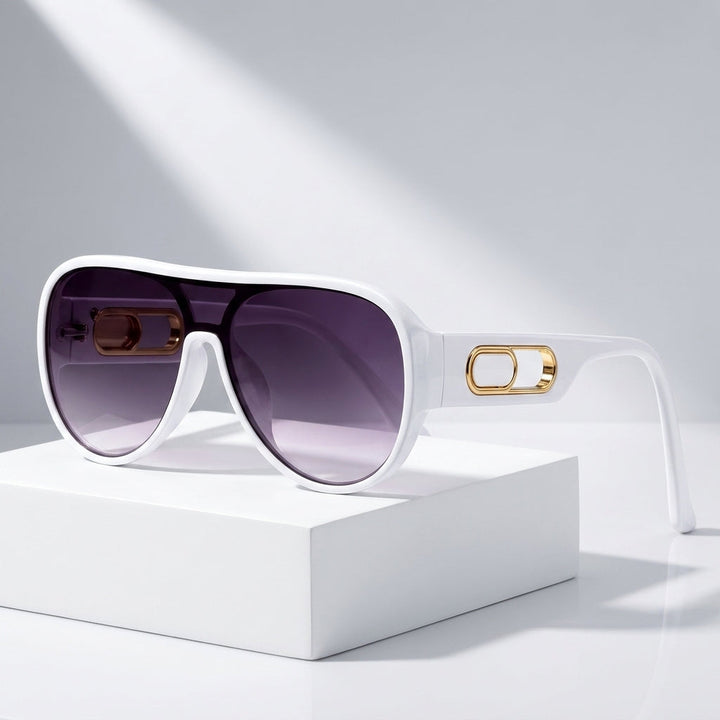 Women`s Oversized Aviator Sunglasses with UV400 Protection