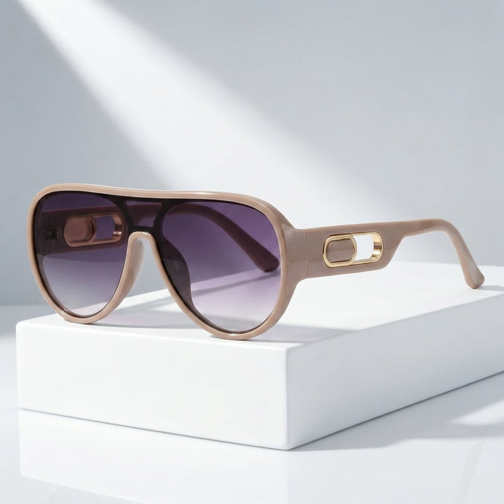 Women`s Oversized Aviator Sunglasses with UV400 Protection