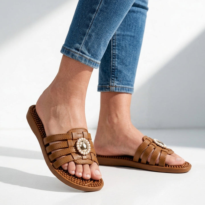 Women's Camille Orthopedic Slides – Cushioned Arch Support