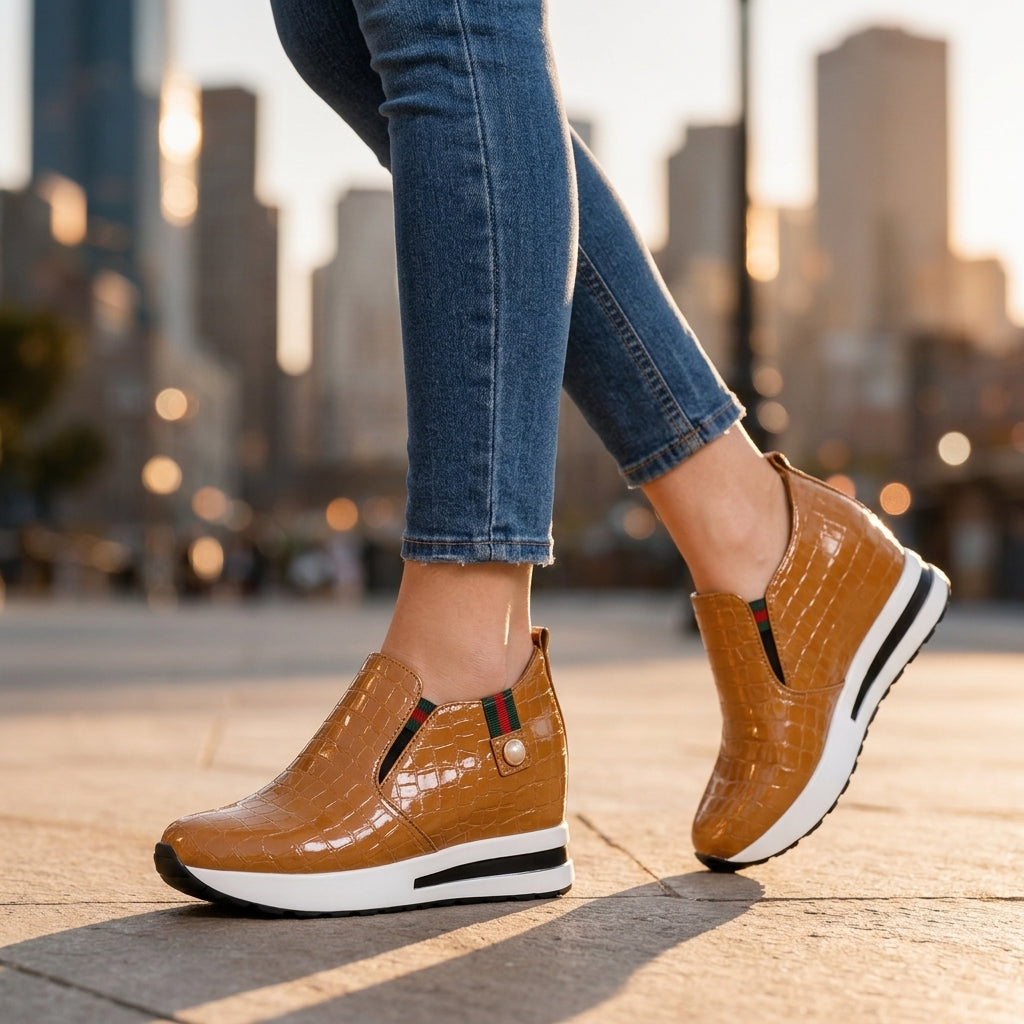 Women's Ottilie Croc Slip-On Sneakers – Cushioned Comfort