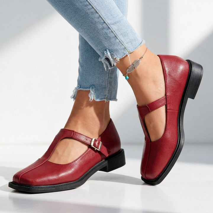Women's T-Bar Mary Jane Flats Comfortable Slip-On Shoes