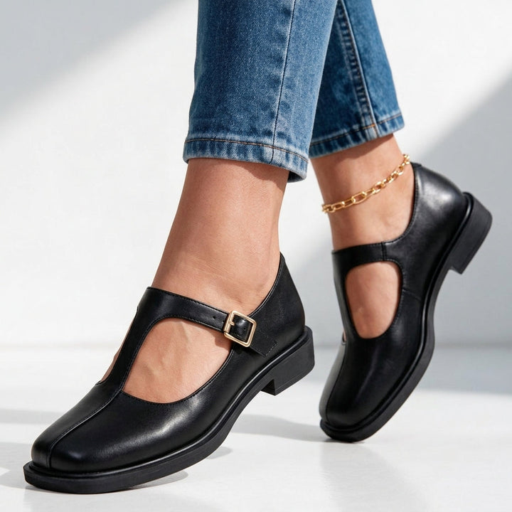 Women's T-Bar Mary Jane Flats Comfortable Slip-On Shoes