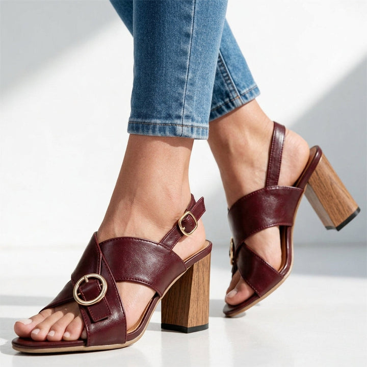Women's Ottilie Crossover Buckle Heeled Sandals