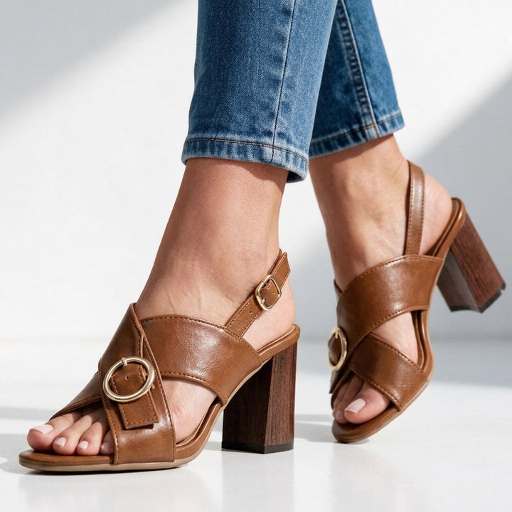 Women's Ottilie Crossover Buckle Heeled Sandals