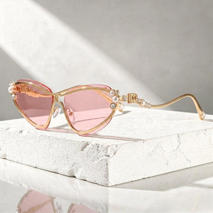 Women's Cat Eye Sunglasses with Crystal Trim