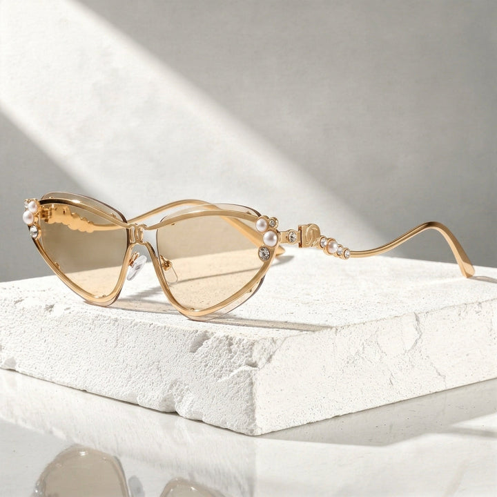 Women's Cat Eye Sunglasses with Crystal Trim