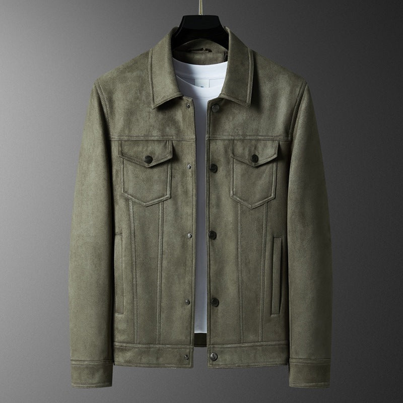 Men's Suede Trucker Jacket – Soft Vegan Suede