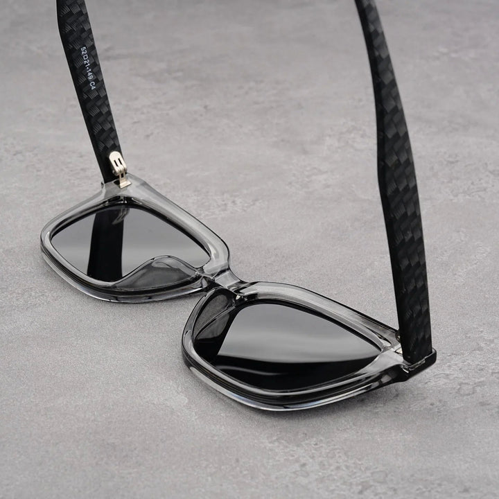 Men's UV400 Square Sunglasses – Carbon Frame