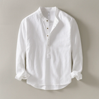 Shoreline Linen Henley Premium Casual Shirt