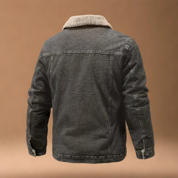 Men's Fleece Lined Denim Trucker Jacket